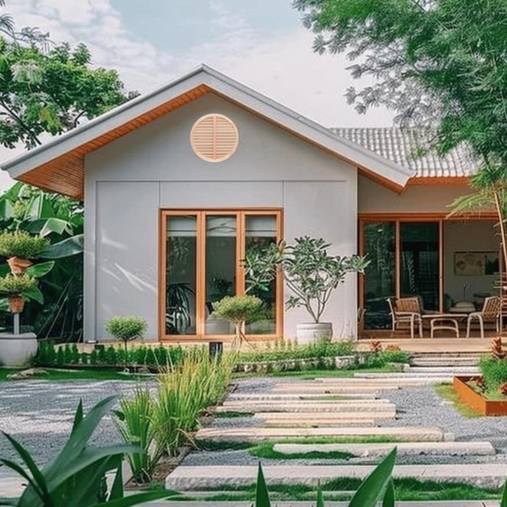 วงกบหน้าต่างโค้ง ไม้เนื้อแข็ง N999 MM2-K1 100X100 ซม. สีธรรมชาติ