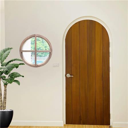 วงกบหน้าต่างโค้ง ไม้เนื้อแข็ง N999 MM04 80x80 ซม. สีธรรมชาติ_2