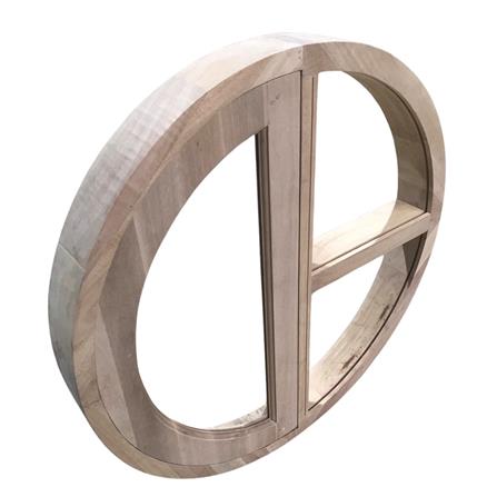 วงกบหน้าต่างโค้ง ไม้เนื้อแข็ง N999 MM03-O 100X100 ซม. สีธรรมชาติ_1