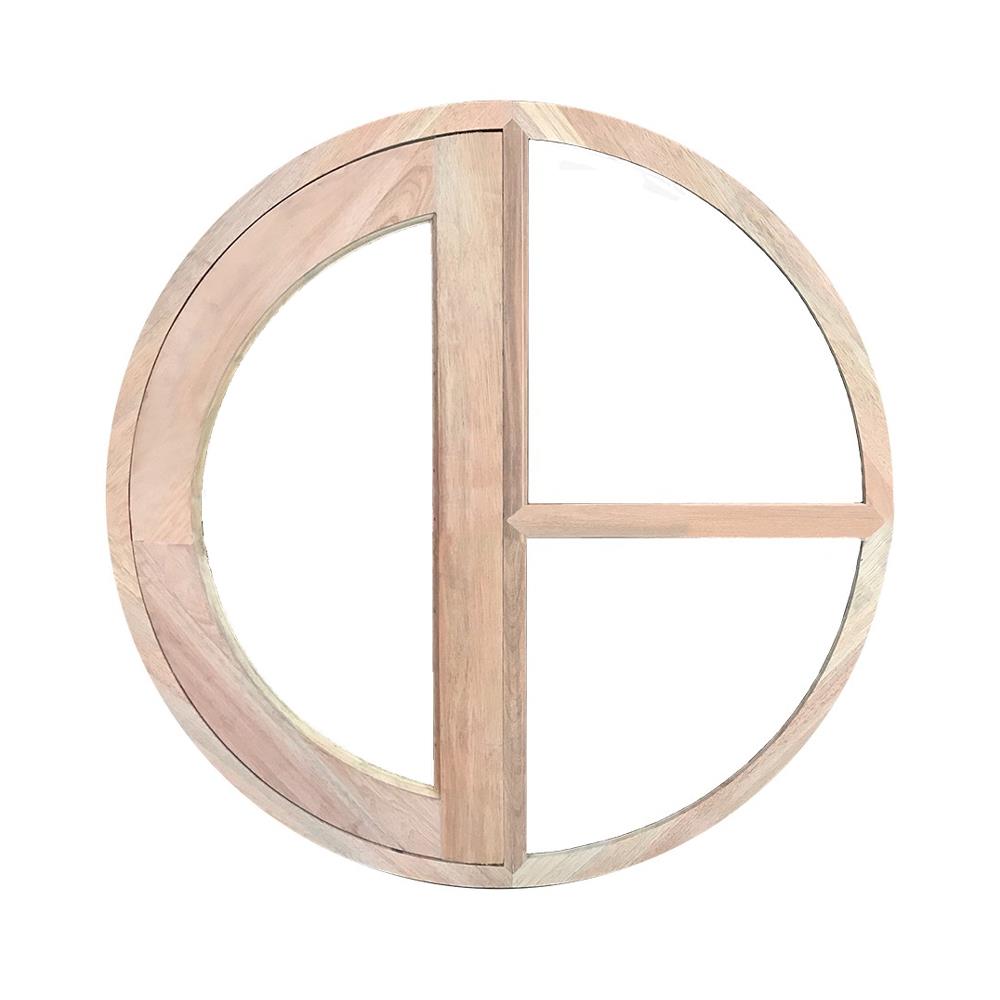 วงกบหน้าต่างโค้ง ไม้เนื้อแข็ง N999 MM03-O 80x80 ซม. สีธรรมชาติ