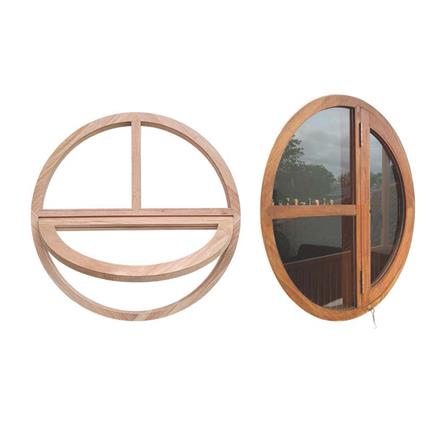 วงกบหน้าต่างโค้ง ไม้เนื้อแข็ง N999 MM03-O 80x80 ซม. สีธรรมชาติ_2