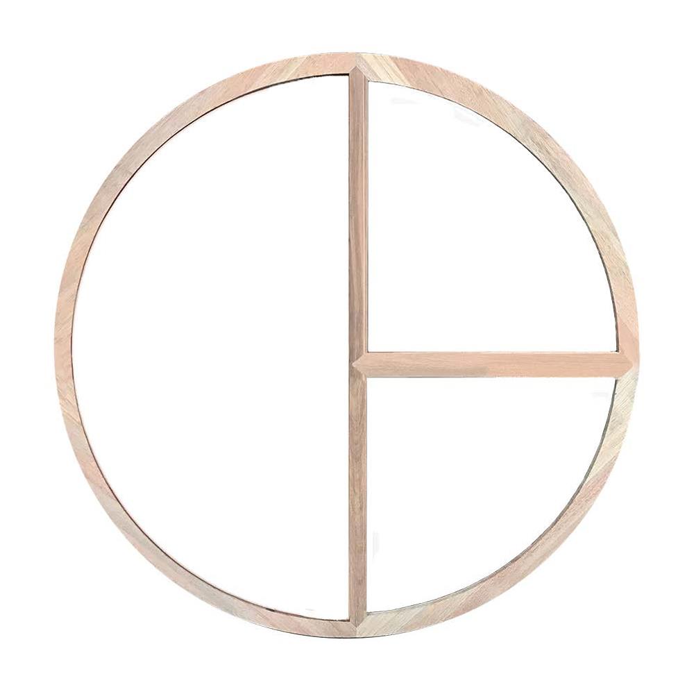 วงกบหน้าต่างโค้ง ไม้เนื้อแข็ง N999 MM03 100x100 ซม. สีธรรมชาติ