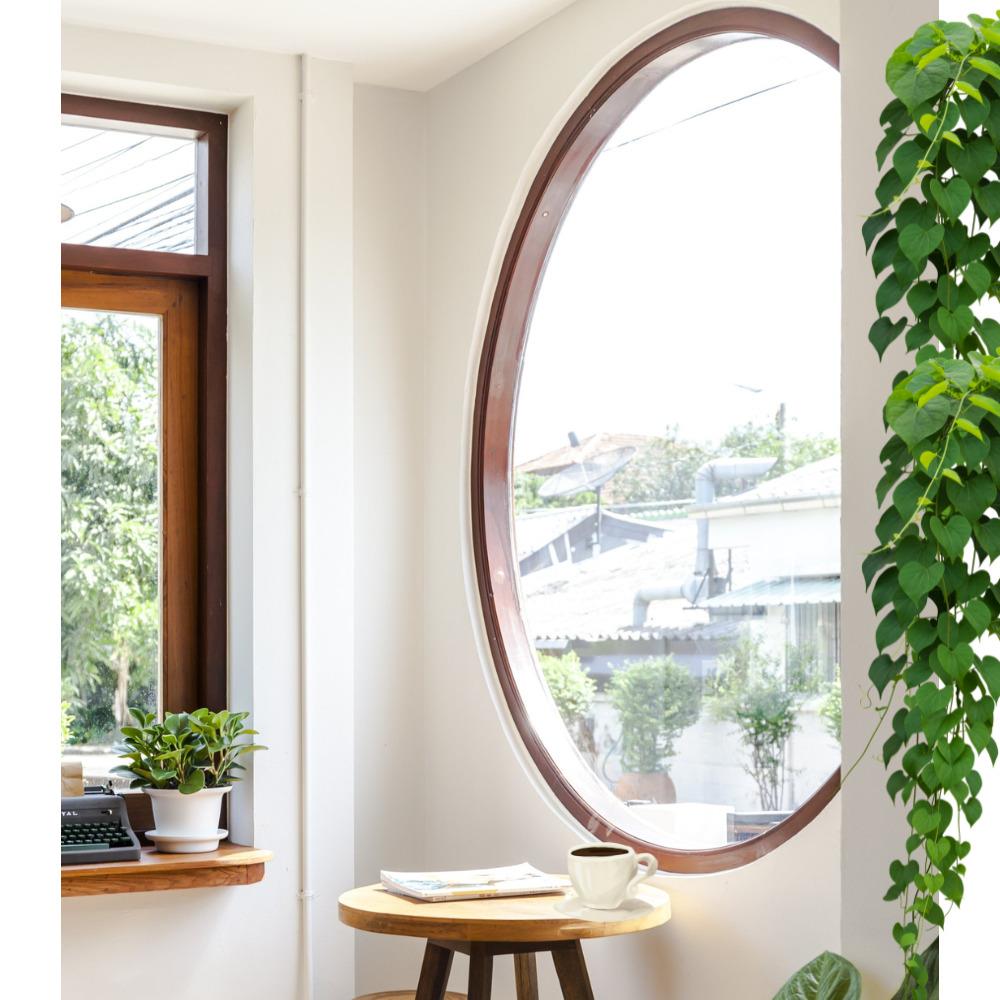 วงกบหน้าต่างโค้ง ไม้เนื้อแข็ง N999 MM01 80x80 ซม. สีธรรมชาติ