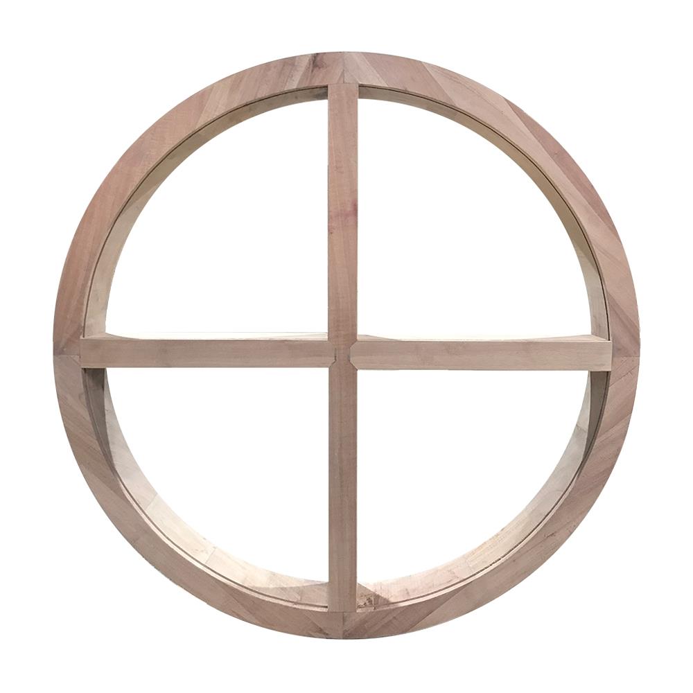 วงกบหน้าต่างโค้ง ไม้เนื้อแข็ง N999 MM04 100x100 ซม. สีธรรมชาติ