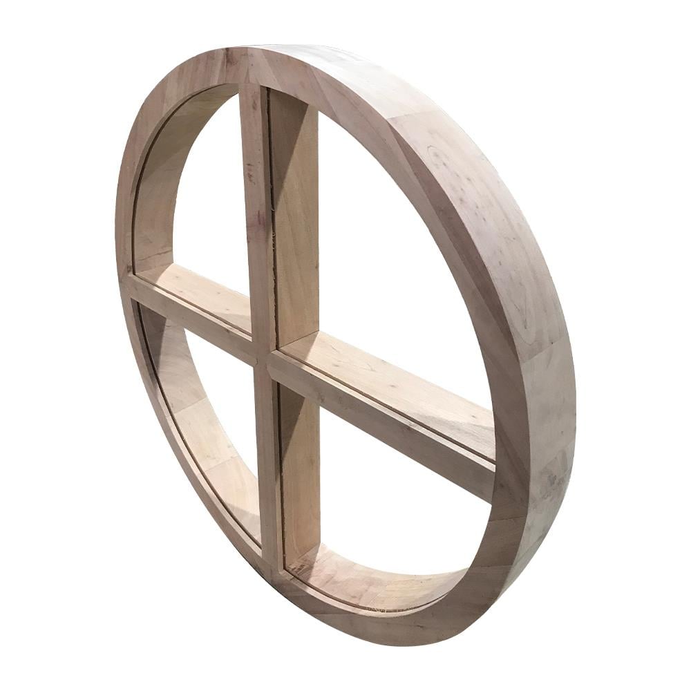 วงกบหน้าต่างโค้ง ไม้เนื้อแข็ง N999 MM04 100x100 ซม. สีธรรมชาติ