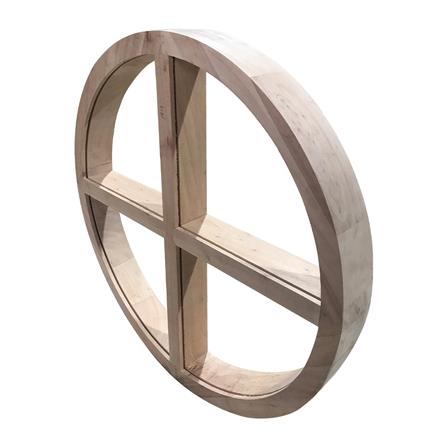 วงกบหน้าต่างโค้ง ไม้เนื้อแข็ง N999 MM04 100x100 ซม. สีธรรมชาติ_1