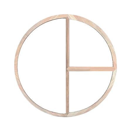 วงกบหน้าต่างโค้ง ไม้เนื้อแข็ง N999 MM03 80X80 ซม. สีธรรมชาติ_0