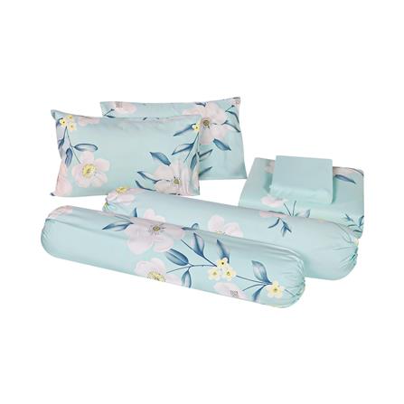 ชุดผ้าปูที่นอน 6 ฟุต 6 ชิ้น HOME LIVING STYLE FRESCO สีฟ้า_2