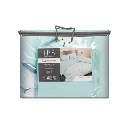 ชุดผ้าปูที่นอน 6 ฟุต 6 ชิ้น HOME LIVING STYLE FRESCO สีฟ้า_5