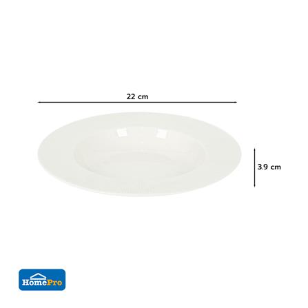 จานลึก FINE PORCELAIN 9 นิ้ว KECH NEO SILK WHITE_5