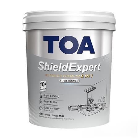 สีน้ำทาฝ้า ชนิดด้าน TOA SHIELD EXPERT E999 สี CEIL...