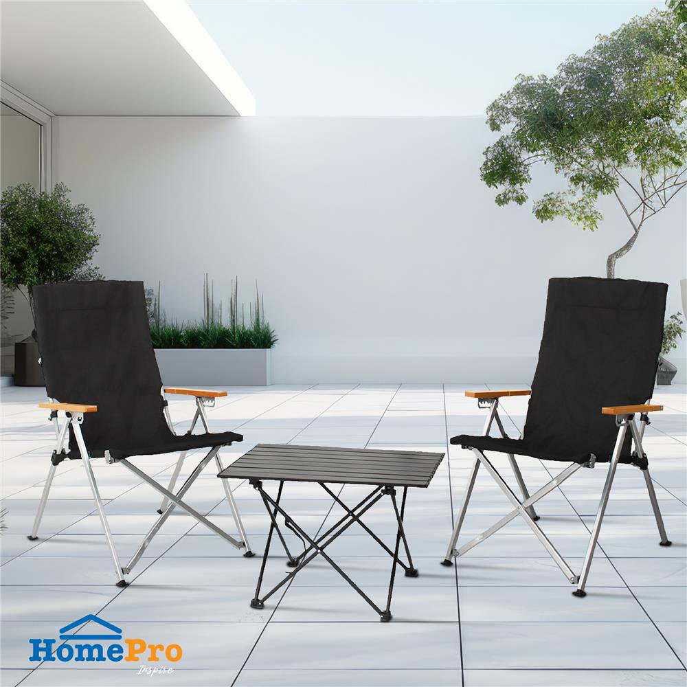 เก้าอี้สนาม SPRING NIKKO XL สีดำ