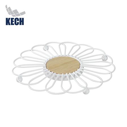 ที่รองภาชนะร้อนกลม KECH FLORIST สีขาว_0