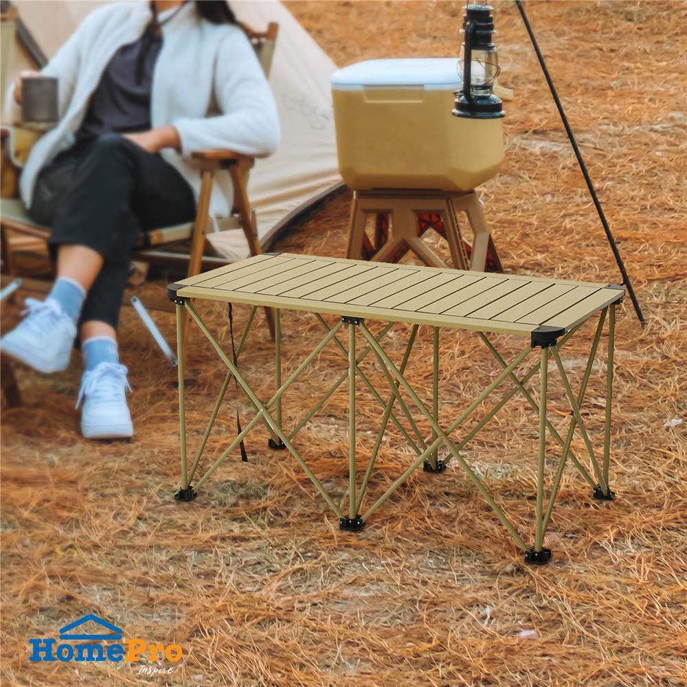 โต๊ะพับแคมป์ปิ้ง SPRING NIKKO 100 ซม. สีน้ำตาล