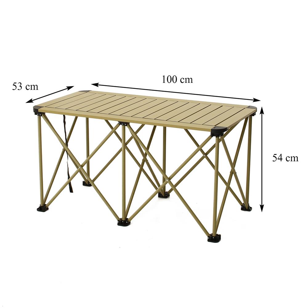 โต๊ะพับแคมป์ปิ้ง SPRING NIKKO 100 ซม. สีน้ำตาล