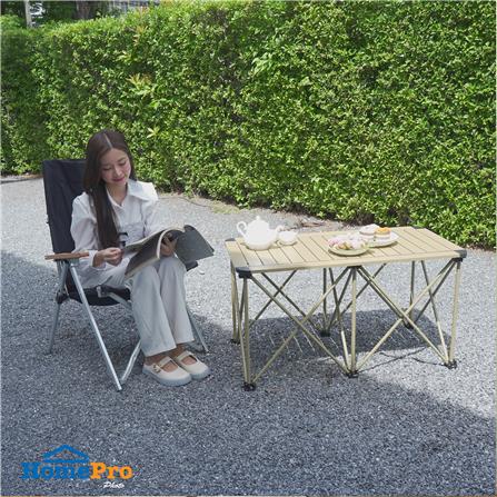 โต๊ะพับแคมป์ปิ้ง SPRING NIKKO 100 ซม. สีน้ำตาล_8