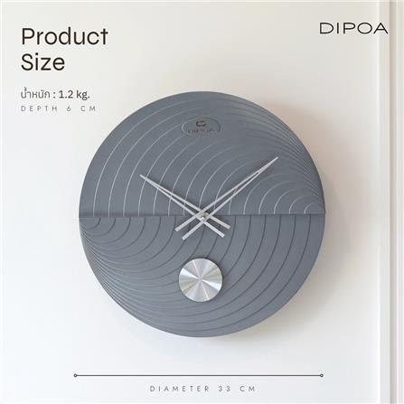 นาฬิกาแขวน DIPOA WN401GY 13 นิ้ว สีเทา_2