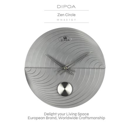 นาฬิกาแขวน DIPOA WN401GY 13 นิ้ว สีเทา_3