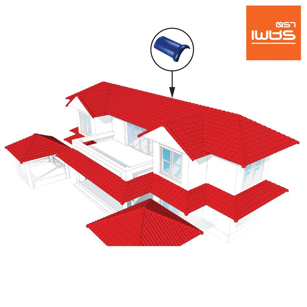 ครอบสันโค้ง ตราเพชร CT เพชร สีน้ำเงินรอยัล