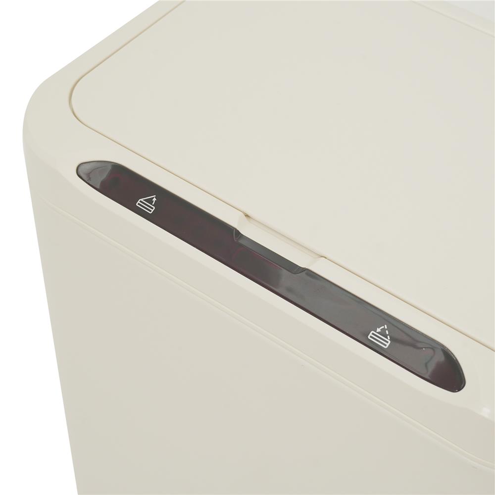 ถังขยะอัจฉริยะพร้อมขาไม้ ACCO 9 ลิตร สีครีม