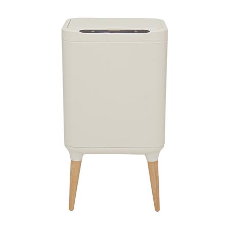 ถังขยะอัจฉริยะพร้อมขาไม้ ACCO 9 ลิตร สีครีม_2