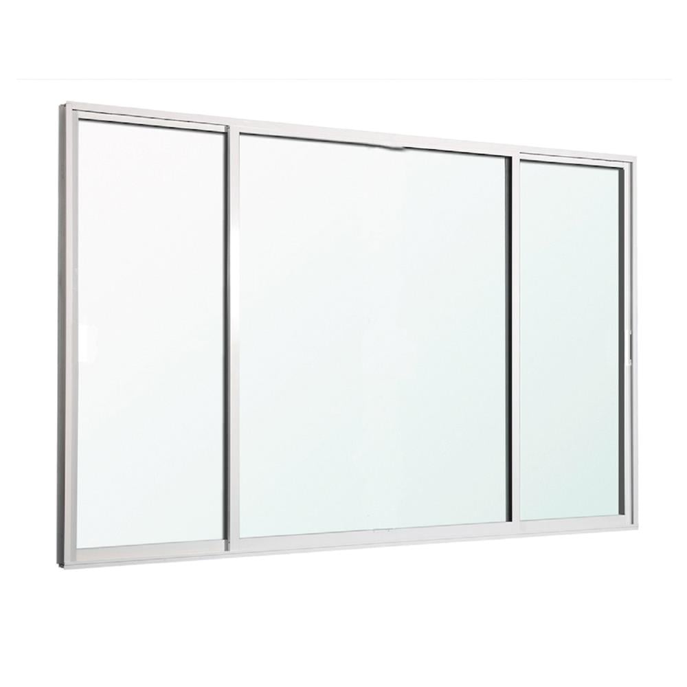 หน้าต่างบานเลื่อน อะลูมิเนียม S-F-S MHOLARN 180X110 ซม. สีขาว