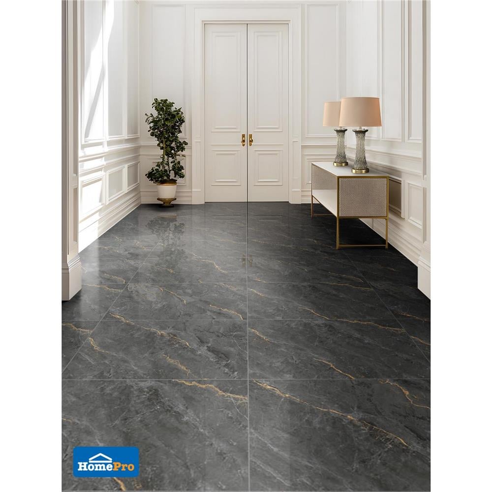 กระเบื้องพื้นพอร์ซเลน 60x90 ซม. TARA มิซซี่ เทาเข้ม 1.62 ตร.ม.