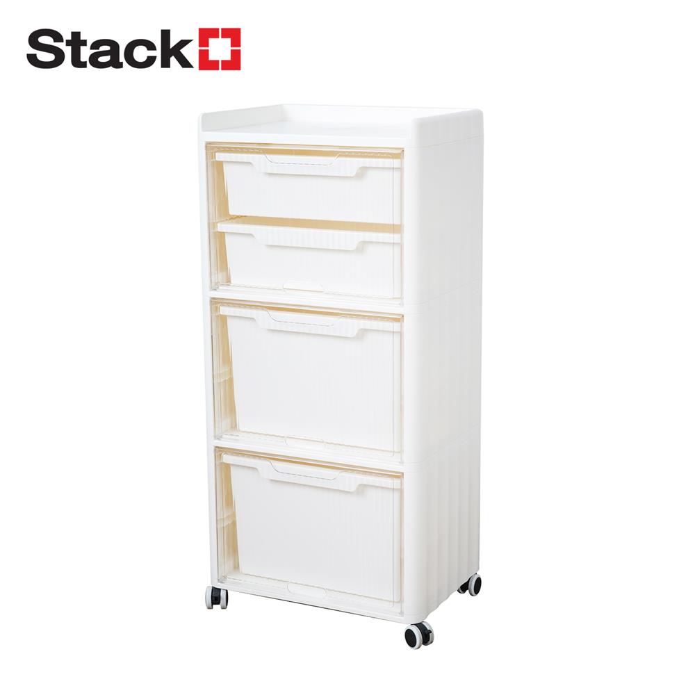 ตู้บานเปิดบน 3 ชั้น STACKO VENUS 41X30X88 ซม. สีขาว_1