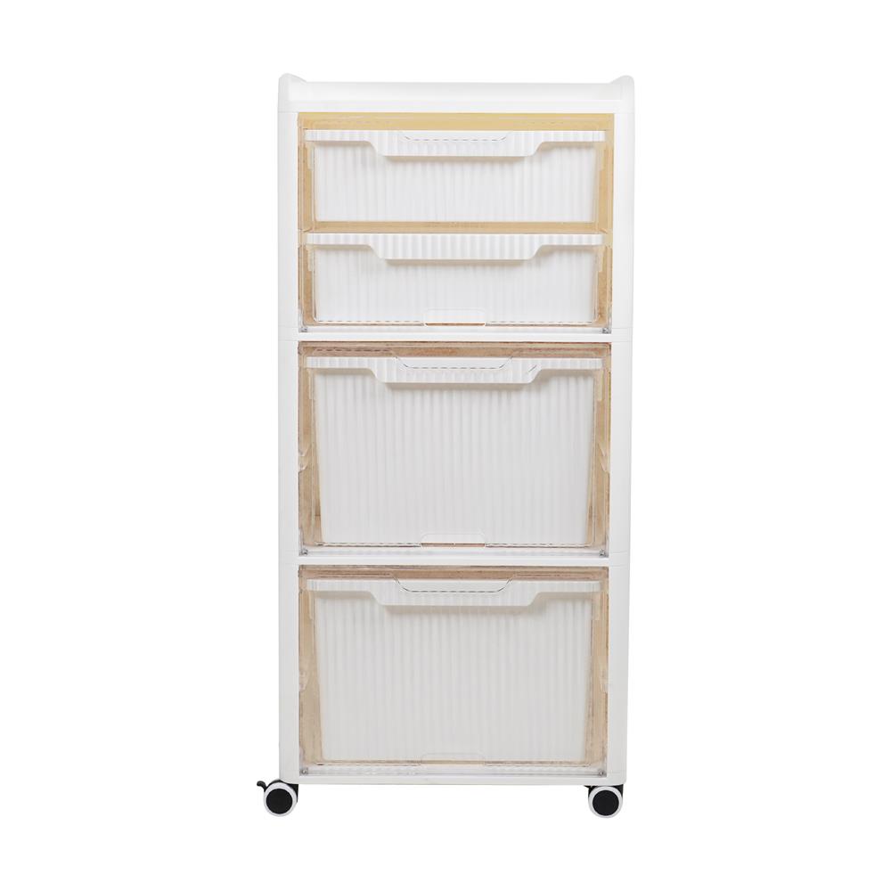 ตู้บานเปิดบน 3 ชั้น STACKO VENUS 41X30X88 ซม. สีขาว