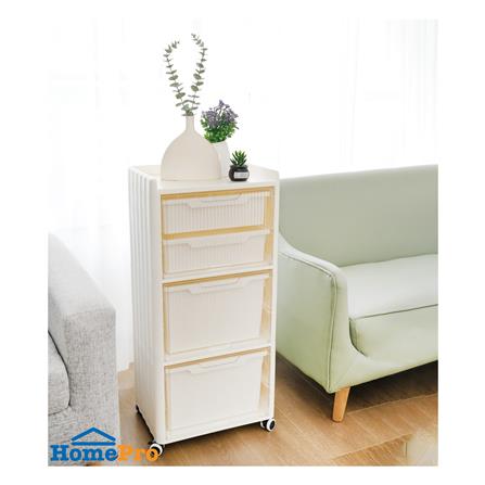 ตู้บานเปิดบน 3 ชั้น STACKO VENUS 41X30X88 ซม. สีขาว_5