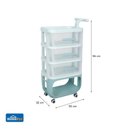ชั้นวางของ 4 ชั้น STACKO KID VIVE 50X32X94 ซม. สีฟ้า_9