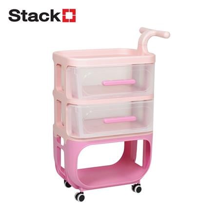 ชั้นวางของ 3 ชั้น STACKO KID VIVE 50X32X78 ซม. สีชมพู_0