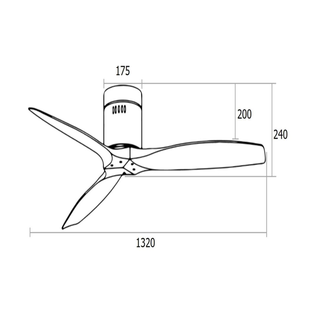 พัดลมไม่มีโคมไฟ MR.KEN 25-01820 52 นิ้ว สีดำ