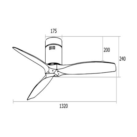 พัดลมไม่มีโคมไฟ MR.KEN 25-01820 52 นิ้ว สีดำ_4