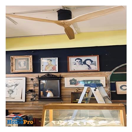 พัดลมไม่มีโคมไฟ MR.KEN 25-01346 52 นิ้ว สีดำ/น้ำตาล_3