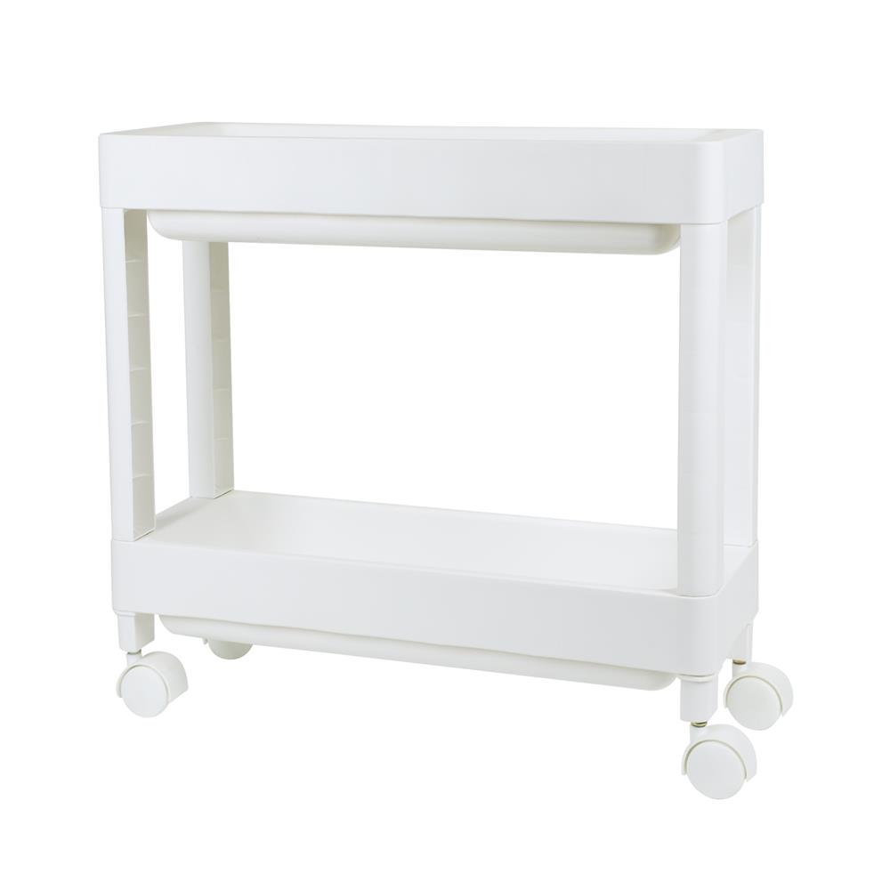 ชั้นวางของแคบ 2 ชั้น STACKO MONO 48X18X45 ซม. สีขาว