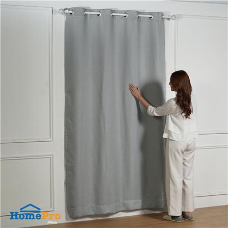 ผ้าม่าน EYELET HOME LIVING STYLE PELIGA UV 140X160 ซม. สีเทา_5