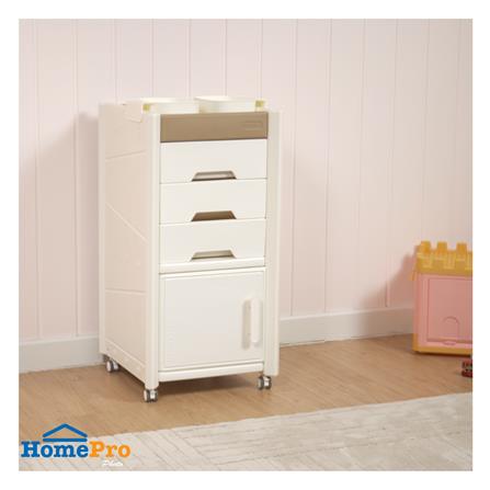 ตู้ลิ้นชัก 3 ชั้น 1 บาน STACKO KIDDY 43.5X47X86 ซม. สีขาว_4