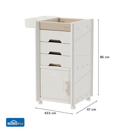 ตู้ลิ้นชัก 3 ชั้น 1 บาน STACKO KIDDY 43.5X47X86 ซม. สีขาว_6