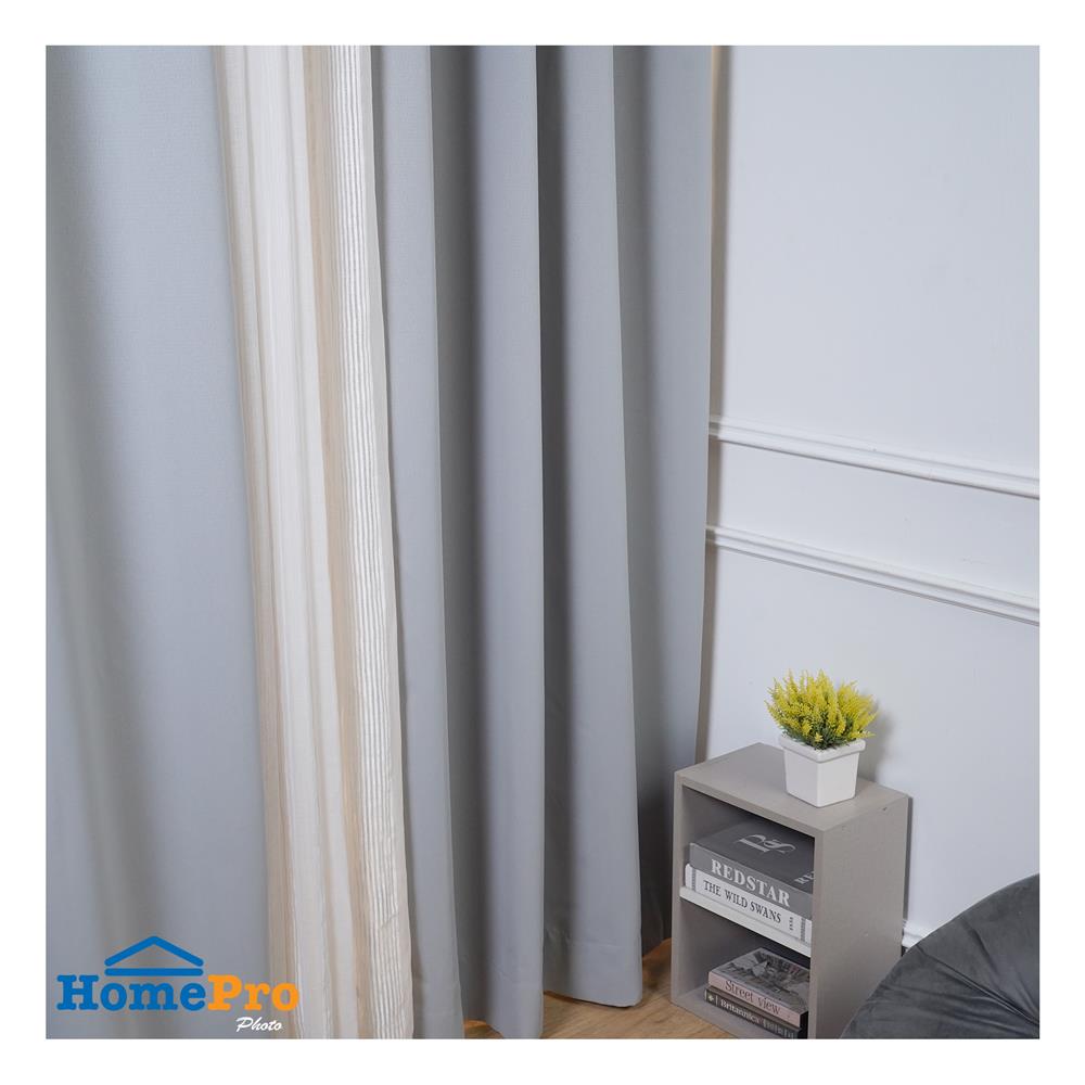 ผ้าม่าน EYELET HOME LIVING STYLE MOLLIE UV 150X220 ซม. สีเทา