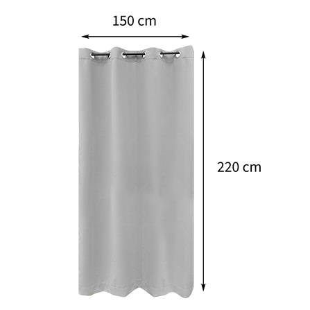 ผ้าม่าน EYELET HOME LIVING STYLE MOLLIE UV 150X220 ซม. สีเทา_5