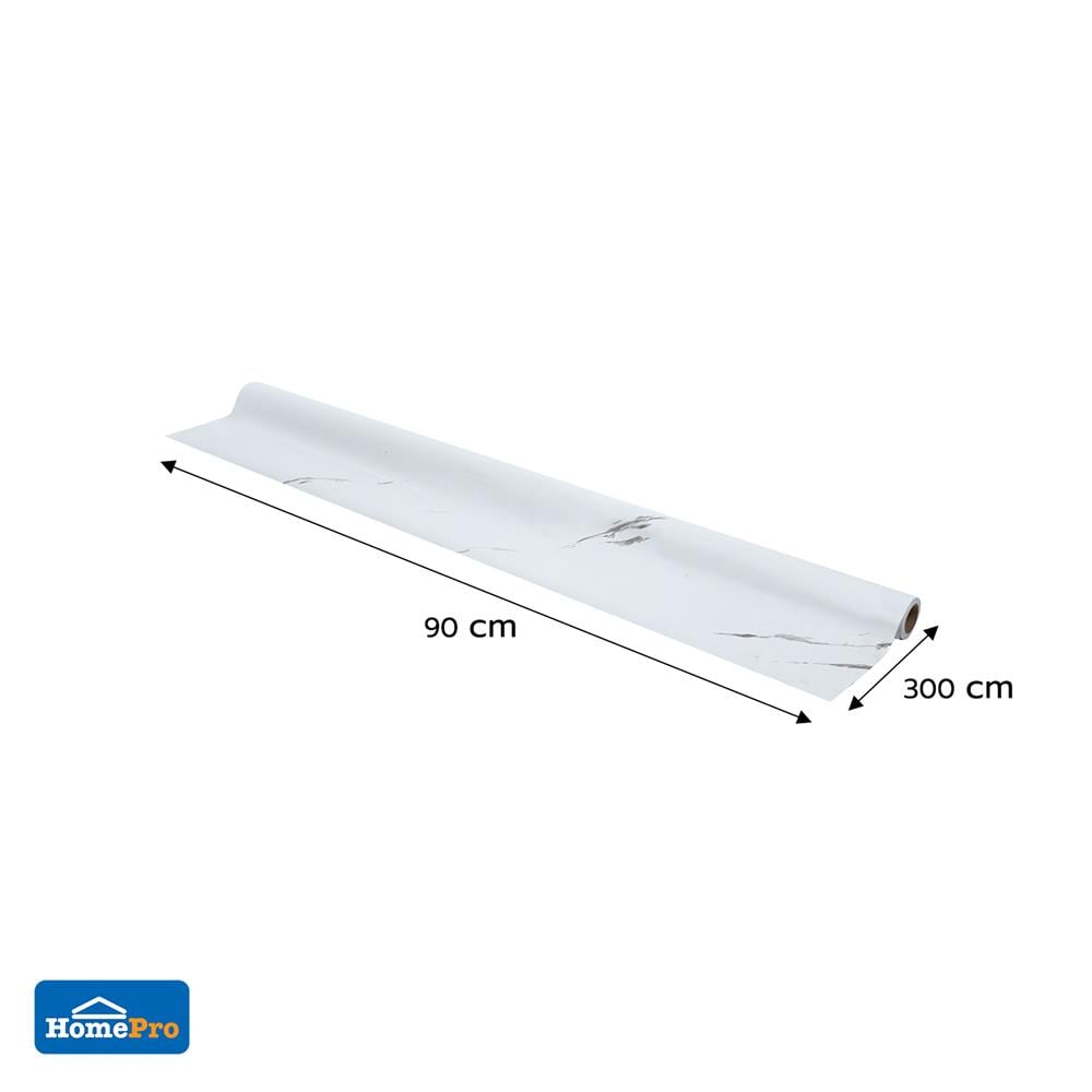 วอลล์สติกเกอร์ HOME LIVING STYLE MARBLE 0.90X3 ม. สีขาว