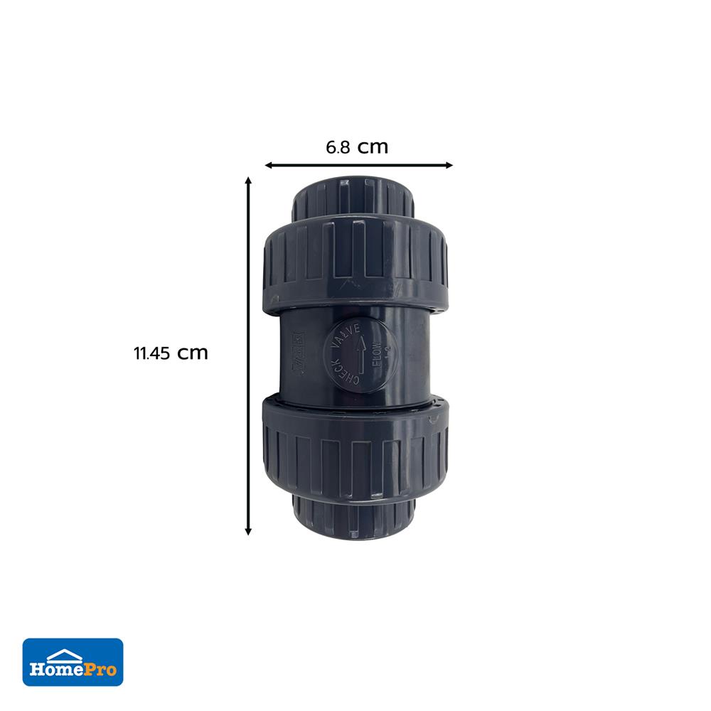 เช็ควาล์วสปริง UPVC ยูเนี่ยนเกลียวใน ERA 3/4 นิ้ว