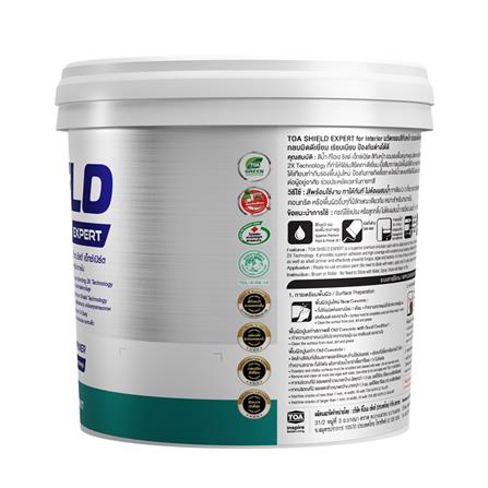 สีน้ำทาภายใน ชนิดกึ่งด้าน TOA SHIELD EXPERT SUPERIOR PREMIUM 2 IN 1 BASE B สีขาว 9 ลิตร_3