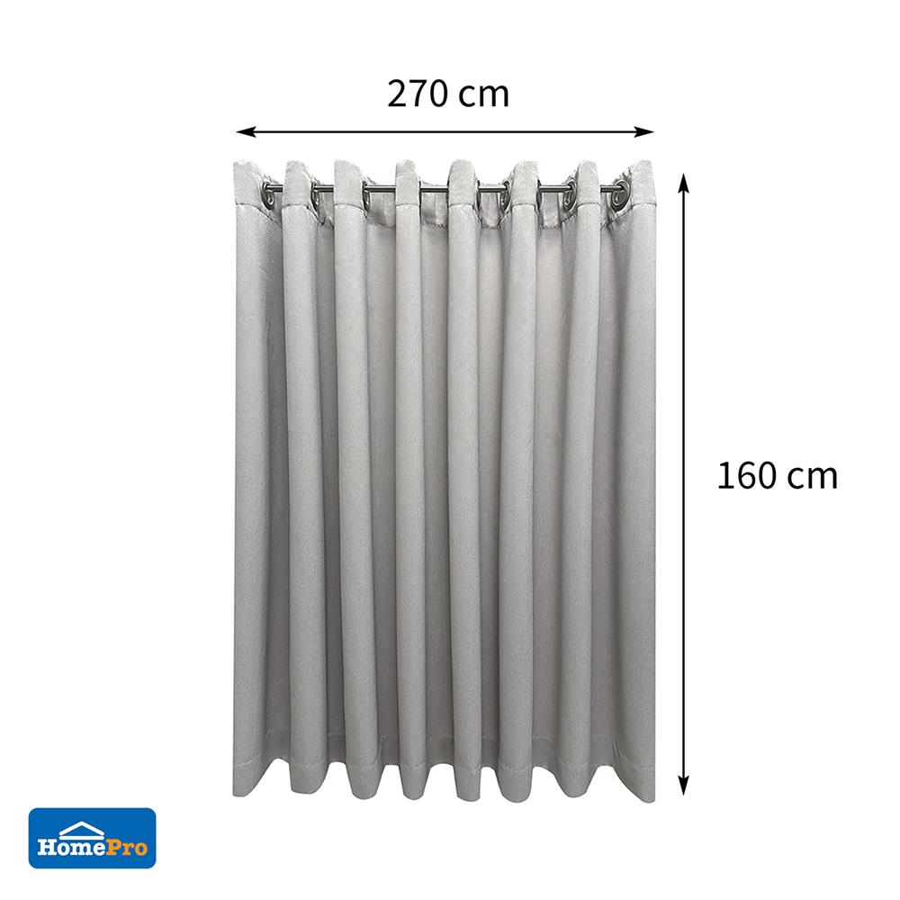ผ้าม่าน EYELET HOME LIVING STYLE NELSON UV 270X160 ซม. สีเทาอ่อน