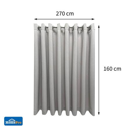 ผ้าม่าน EYELET HOME LIVING STYLE NELSON UV 270X160 ซม. สีเทาอ่อน_5