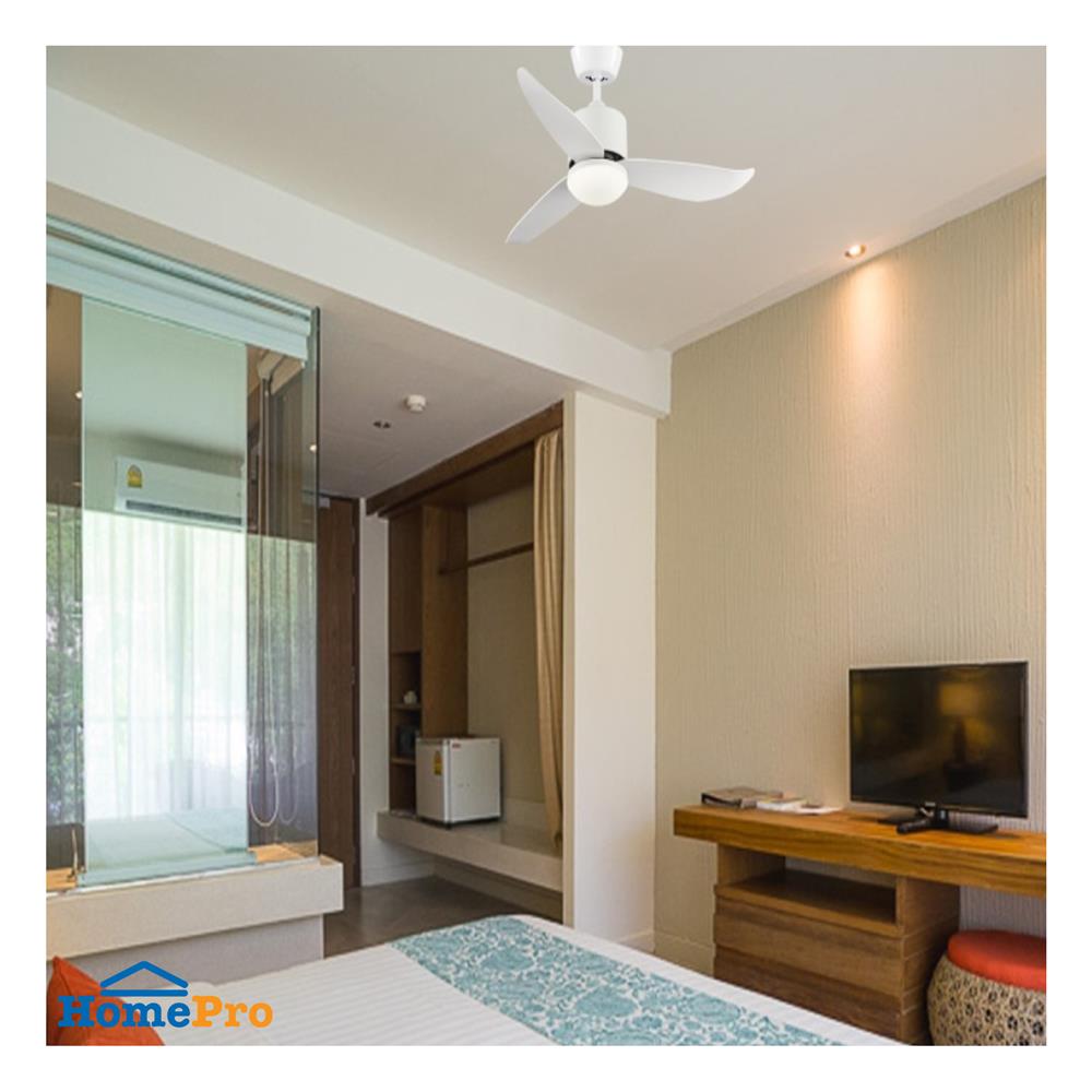 พัดลมโคมไฟ LED MR.KEN 25-01853 36 นิ้ว 18 วัตต์ DAYLIGHT/COOL WHITE/WARM WHITE สีขาว