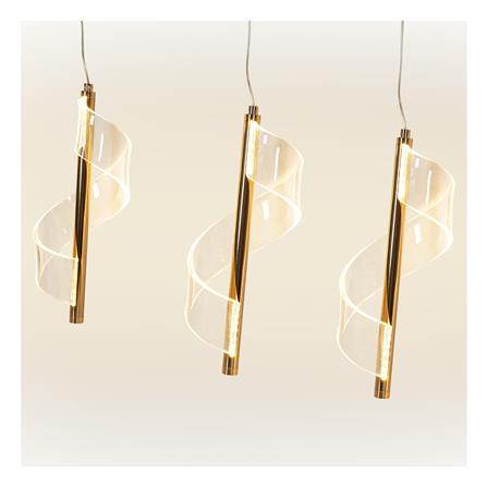 ไฟช่อ LED CARINI H2402 25 วัตต์ DAYLIGHT/COOL WHITE/WARM WHITE สีทอง/ใส 4 หัว_1