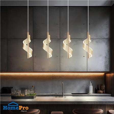 ไฟช่อ LED CARINI H2402 25 วัตต์ DAYLIGHT/COOL WHITE/WARM WHITE สีทอง/ใส 4 หัว_3