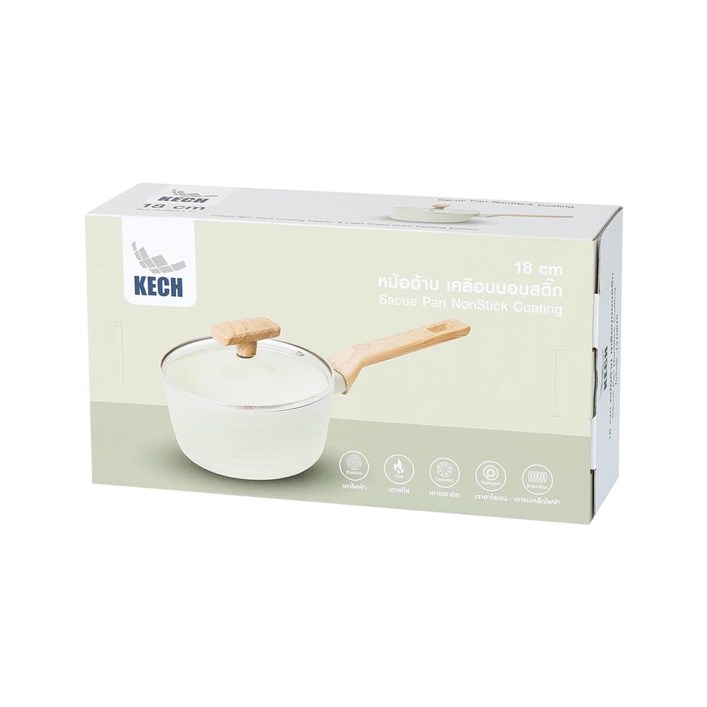 หม้อด้าม 18 ซม. KECH ELLE IH สีเขียว